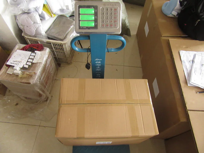 Carton weight evidence recorded before loading supervision