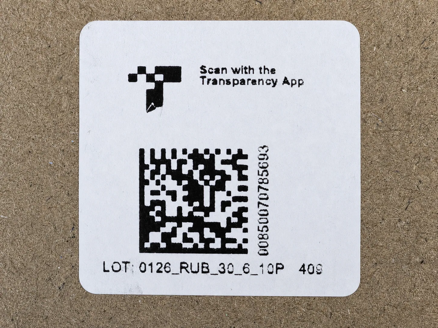 Barcode and label evidence recorded during inspection